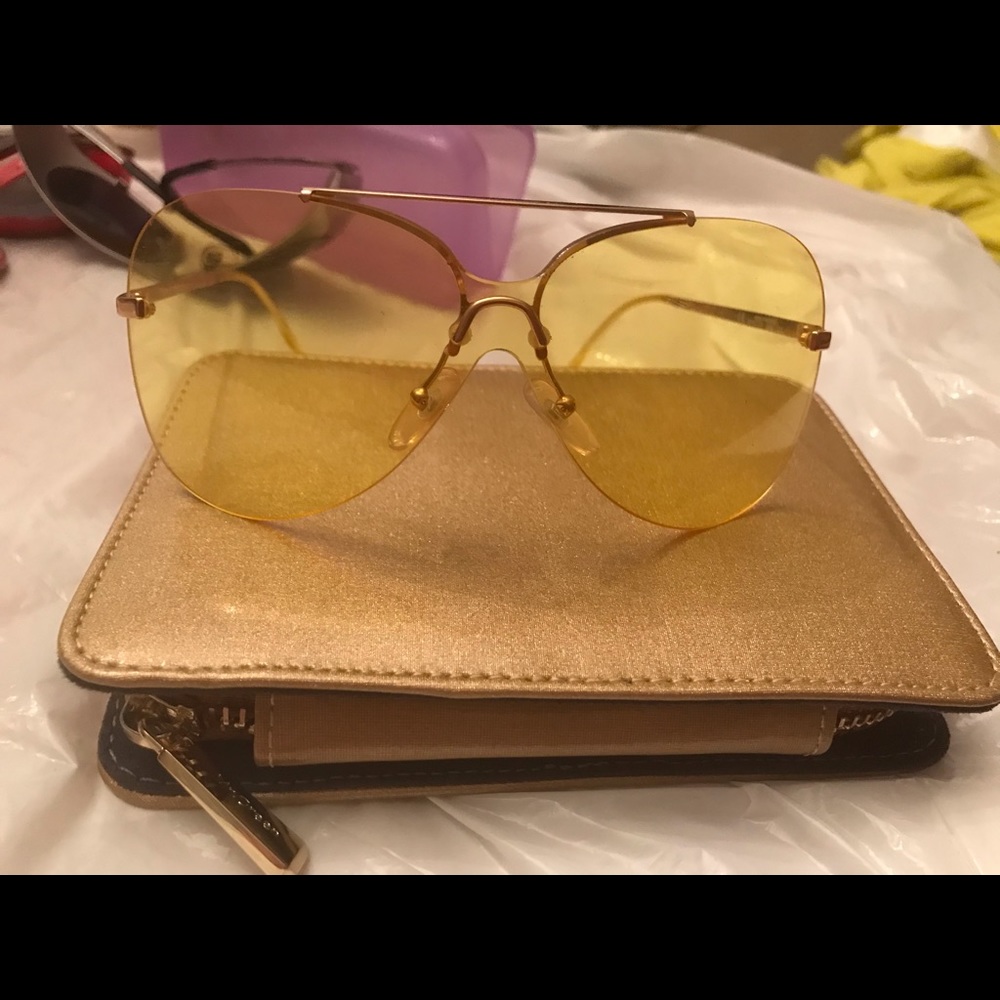Yellow Christian Dior authentic real sunglasses.
